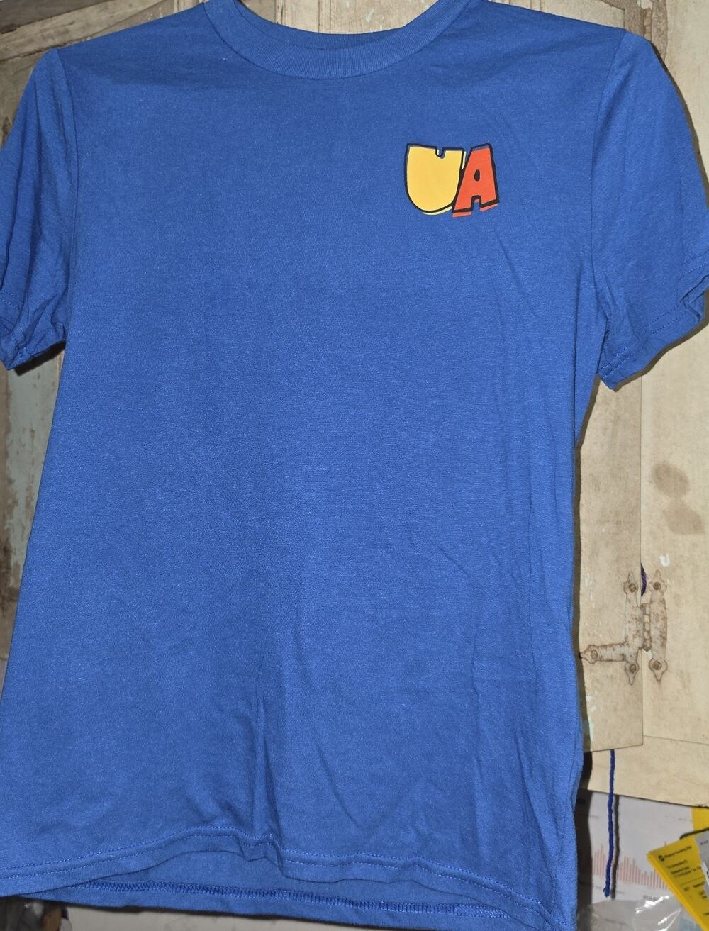 Under Armour Youth Boys Blue TShirt Cartoon Letters NWT Colorful Originators